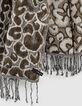 Fular grueso jacquard leopardo caqui mujer-3