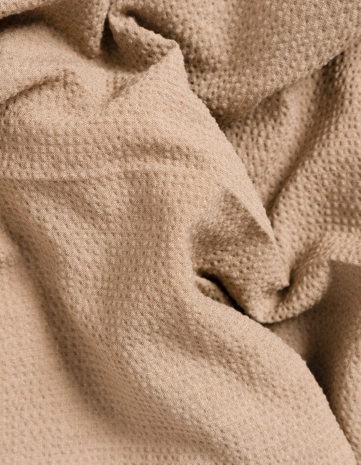 Pantalon de costume beige fonc&eacute; seersucker Homme-9