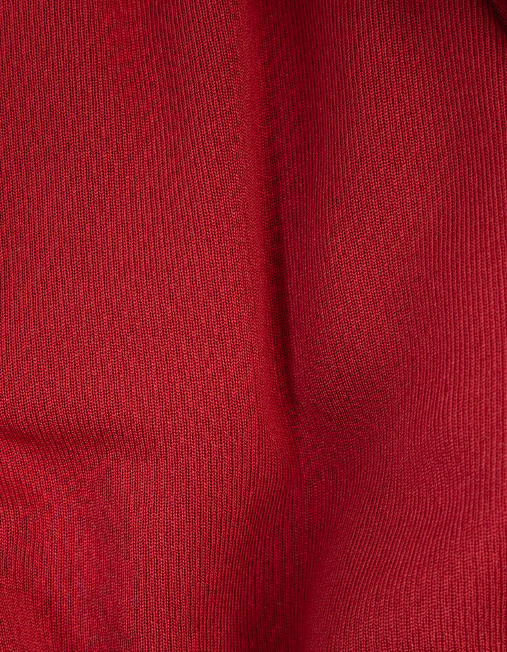 Rote Jungenjogginghose mit marineblauen Streifen-7