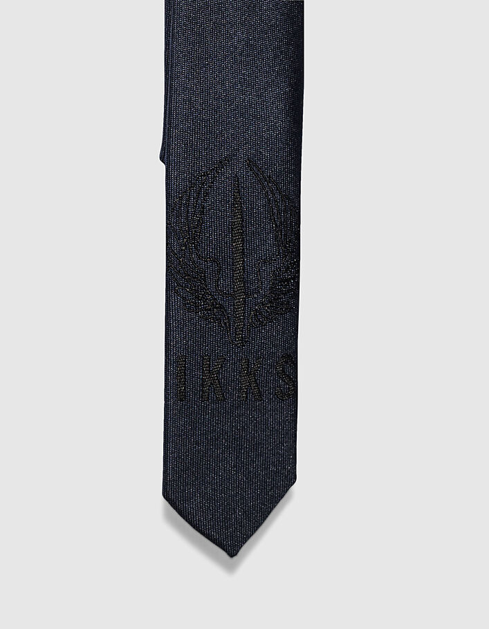 Cravate marine garçon -5