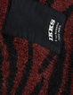 Echarpe bordeaux tricot jacquard zèbre Femme-3 Echarpe bordeaux tricot jacquard zèbre Femme-3