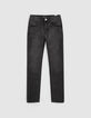 Vaqueros skinny black used efecto bigote niño -1