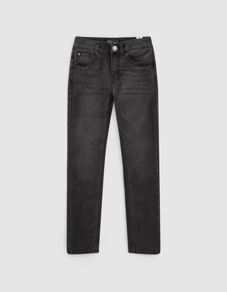 Vaqueros skinny black used efecto bigote niño -1