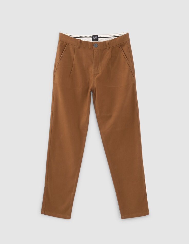 Pantalon CHINO camel garçon-1