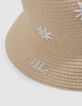 Beige hoed bloemenmotieven meisjes-4