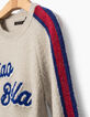 Robe-pull grise à patch bouclette Ciao Bella fille-4