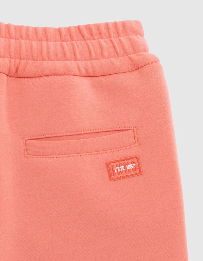 Boys’ orange techfleece sweatshirt fabric Bermuda shorts - IKKS