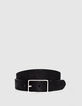 Ceinture noire en cuir nubuck Homme-1
