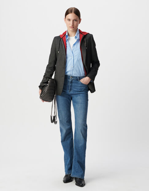 Chaqueta de traje oversize de caviar negro - IKKS
