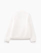 Ecru vest in baseball stijl voor meisjes-3