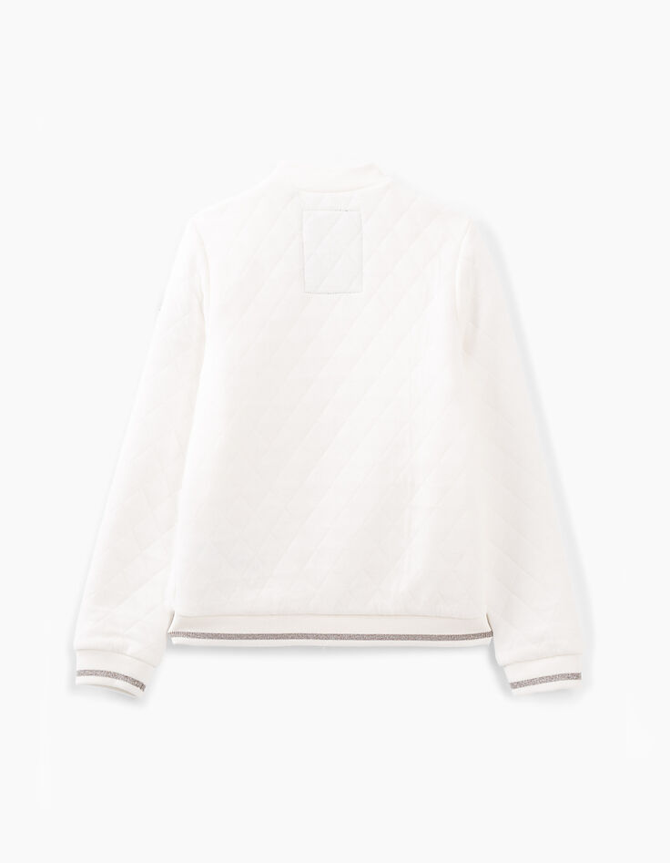 Ecru vest in baseball stijl voor meisjes-3