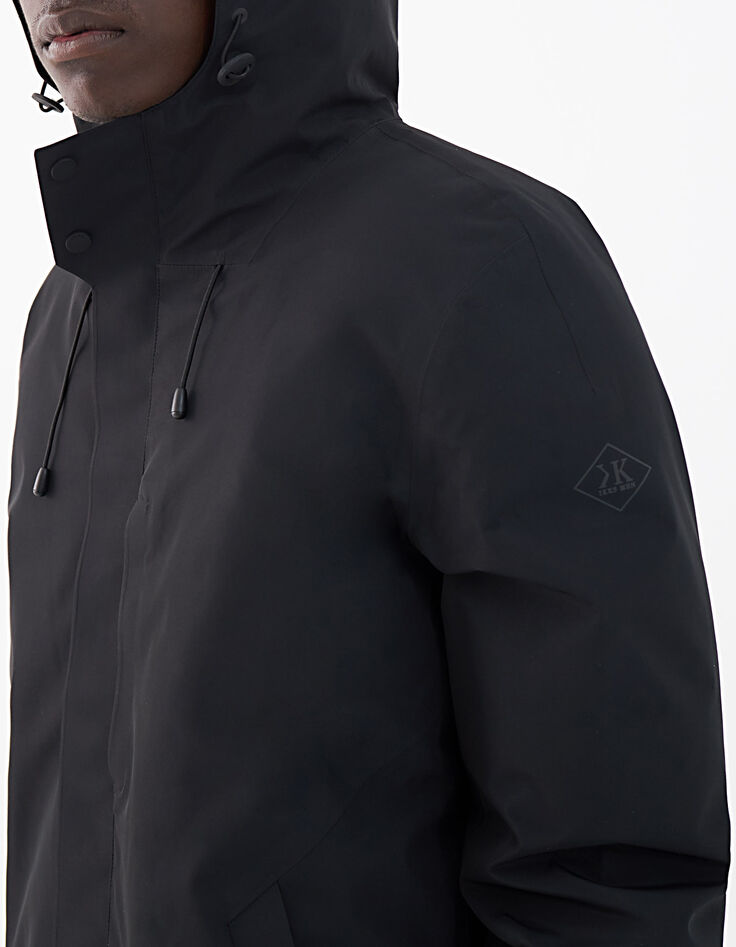 Parka noire mate WATERPROOF BREATHABLE Homme-5