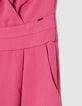 Women's pink halter pants jumpsuit-8