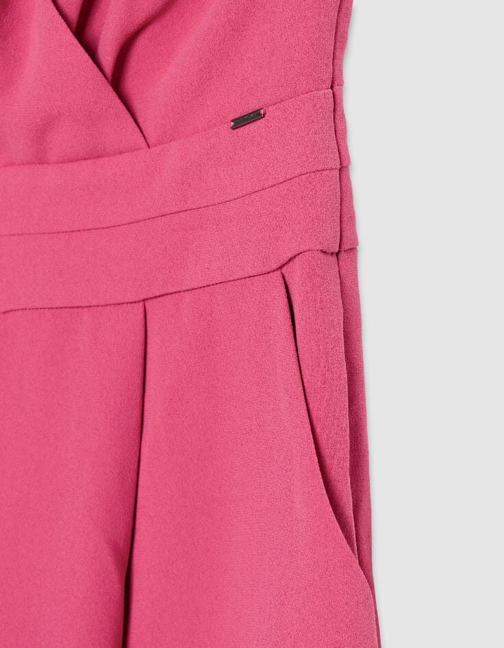Women's pink halter pants jumpsuit-8