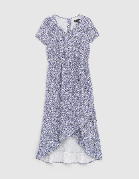 Girls’ mastic Paisley print asymmetric long dress