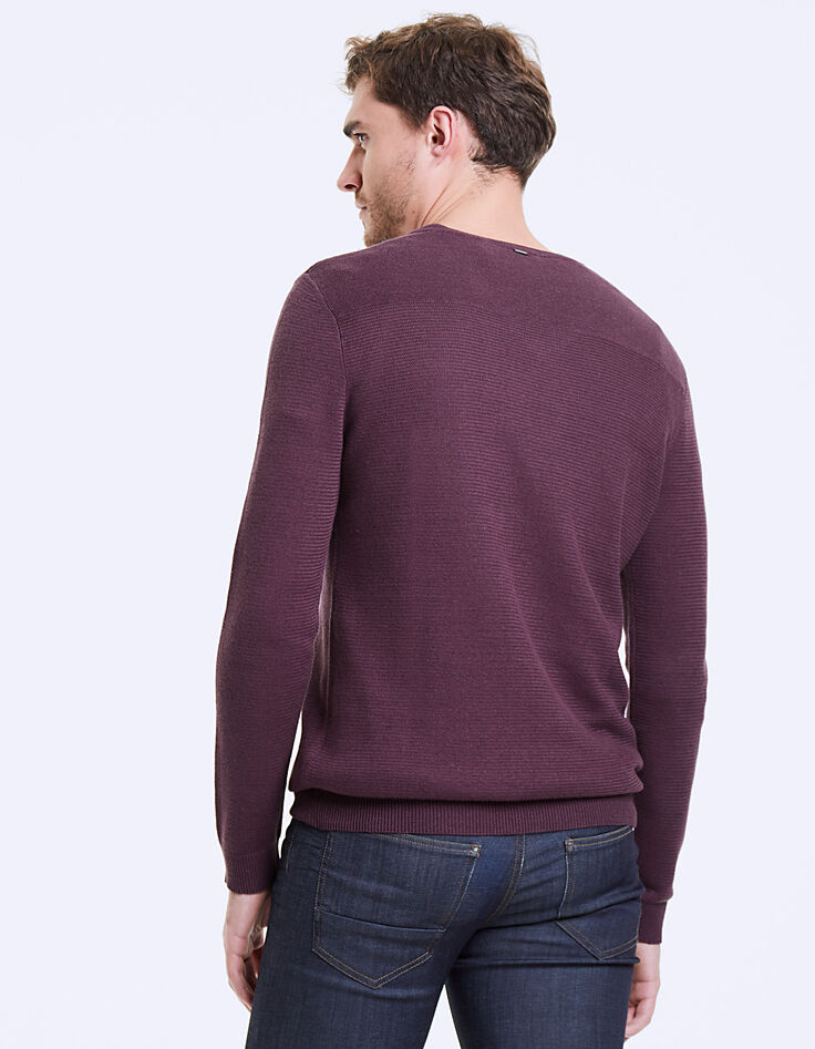 Pull shadow en maille coton et lin Homme-4