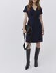 Women’s navy dress with laced back-6