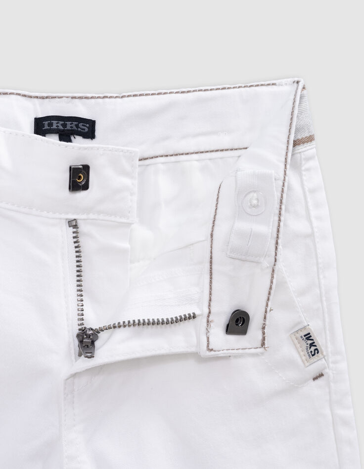 Bermudas blancas cinturón contraste niño-6