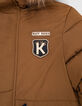 Cognac parka met gevoerde kap jongens -2
