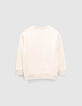 Jungen-Sweatshirt creme, Skelett-/Turnschuhabbildung-3