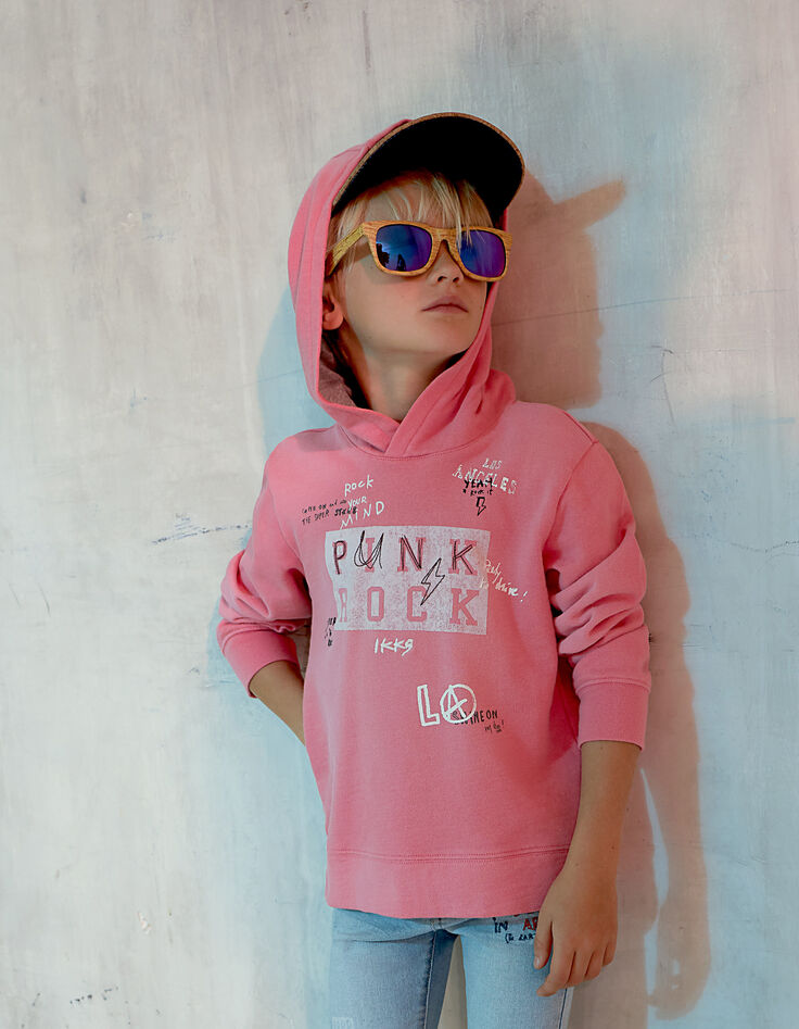 Boys’ medium pink punk rock sweatshirt-1