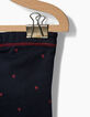 Leggings réversible marine et rouge bébé fille-6