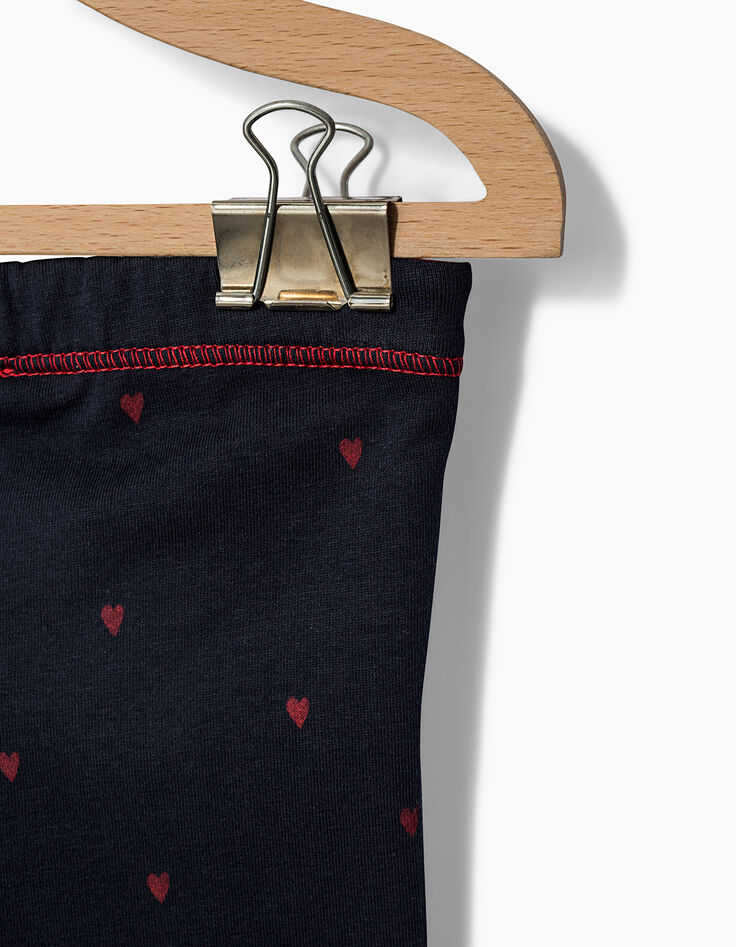 Leggings réversible marine et rouge bébé fille-6 Leggings réversible marine et rouge bébé fille-6