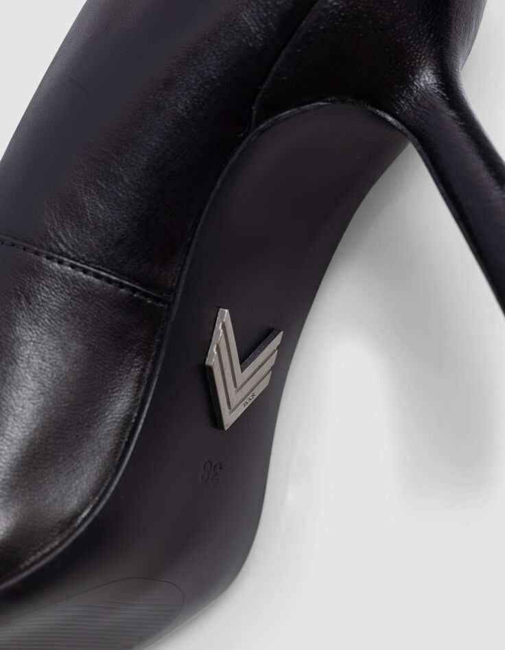 Bombas de cuero glacé negro Ligne 111 Femme-5