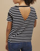 Matrozenshirt zwart met witte strepen met studs I.Code-3