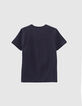 Tee-shirt navy esprit Campus coton bio garçon -4