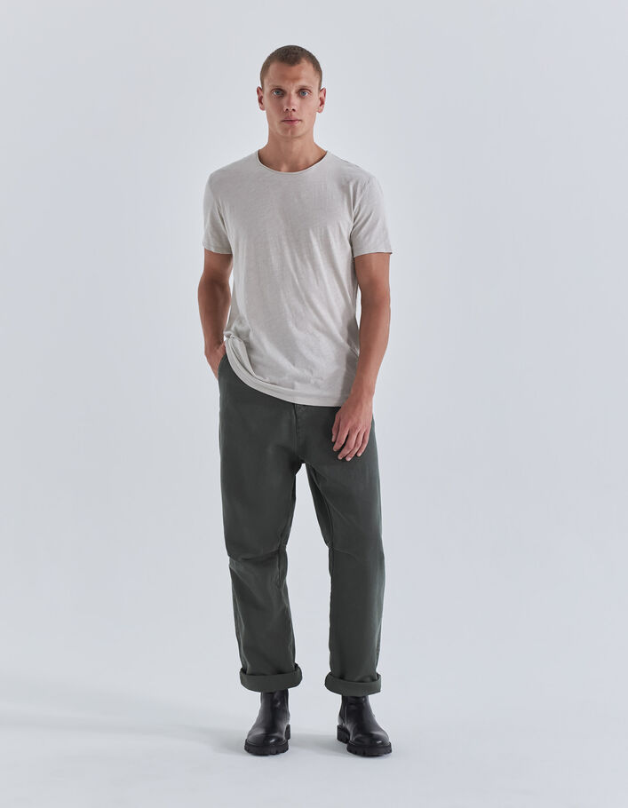 Betongraues Herren-T-Shirt L'Essentiel mit Rundhalsausschnitt-5