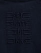Polo navy con cuello camisero efecto óptico niño -6