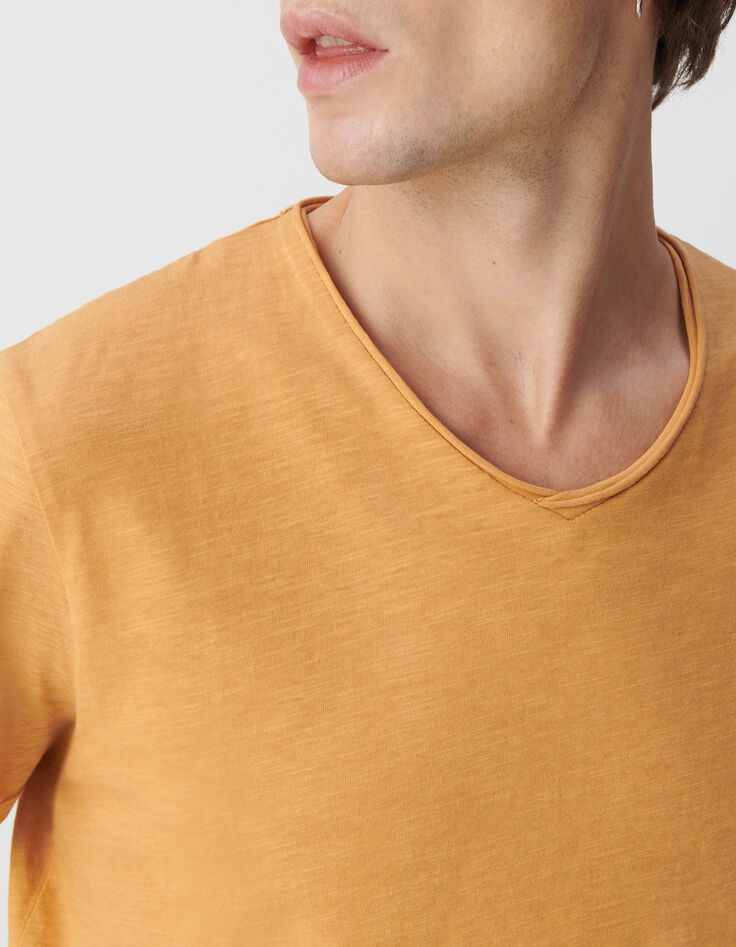 Men&rsquo;s turmeric organic cotton Essential V-neck T-shirt-4