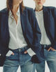 Gender Free-Blazer croisé marine Mixte-1 Gender Free-Blazer croisé marine Mixte-1