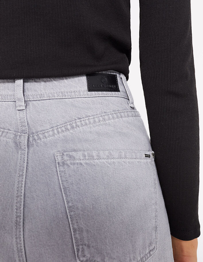 Wijde jeans hoge taille cropped lengte dames-5