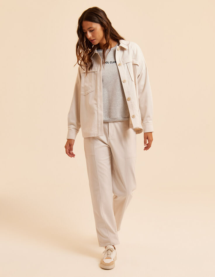 Pantalon droit &eacute;cru esprit battle I.Code-8