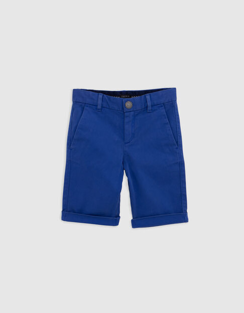 Boy's blue CHINO Bermuda shorts - IKKS