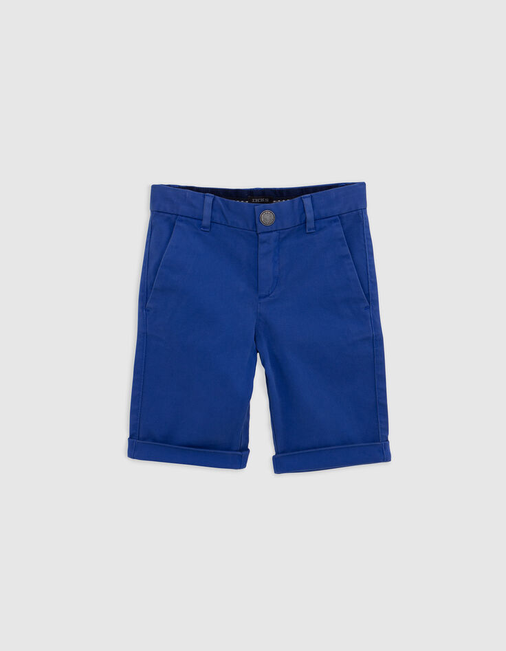 Blauwe CHINO bermuda voor jongens-1