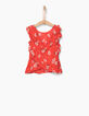 Girls' dark orange and white 2-in-1 vest top-4