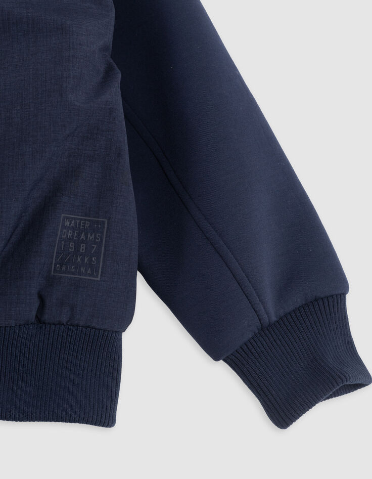 Navy two-ply hooded bomber for boy-8