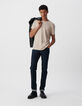 Men’s sand hemp blend DRY FAST T-shirt-1