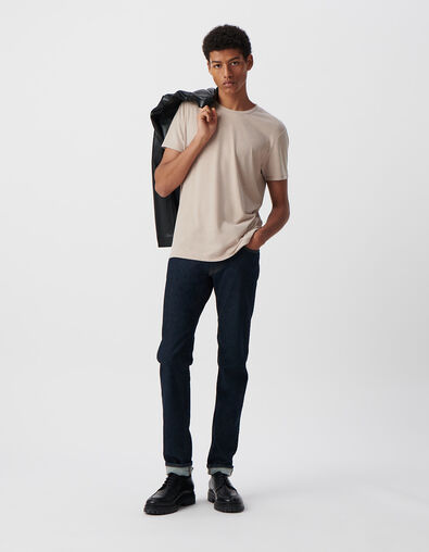 Men’s sand hemp blend DRY FAST T-shirt - IKKS