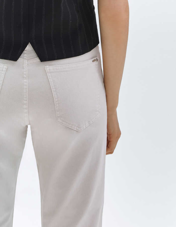 Beige Damen-Slouchy-Jeans in Cropped-Länge - IKKS