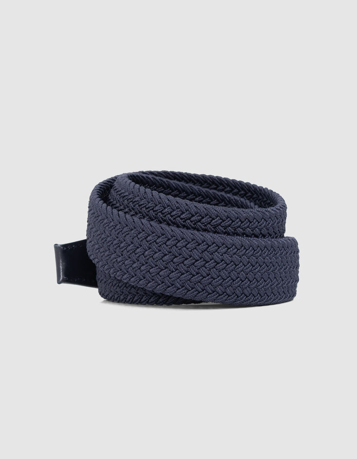 Ceinture bleue tressée Homme-3
