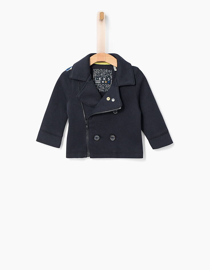 Cardigan marine esprit caban bébé garçon-1