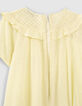 Robe lemon broderie et jacquard plumetis fille -4