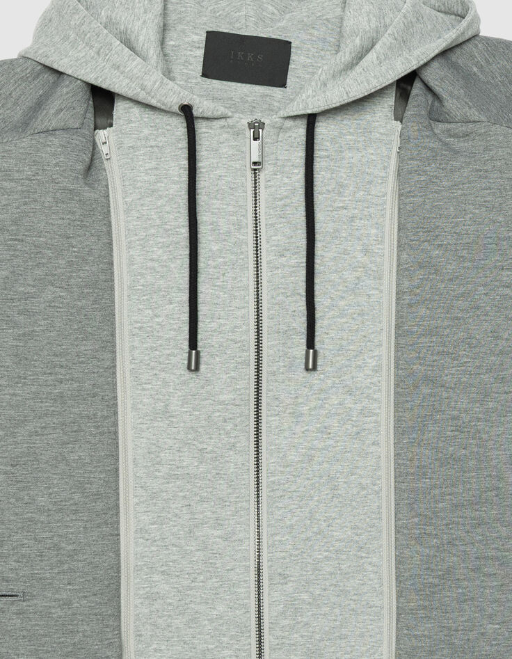 Women’s grey coat with detachable hood-9 Women’s grey coat with detachable hood-9