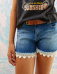 Short vaquero medium blue bordado encaje niña-1