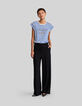 Camiseta marinera rayas cobalto mujer-1