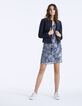 Blouson en cuir de chèvre marine et studs femme-6